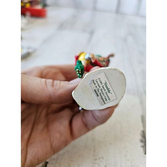 Enesco nimble football Sandi zimnicki player bulb vintage 1991 830992 elf playin - Picture 9 of 9